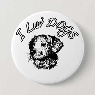 " Ich liebe Hunde " Button