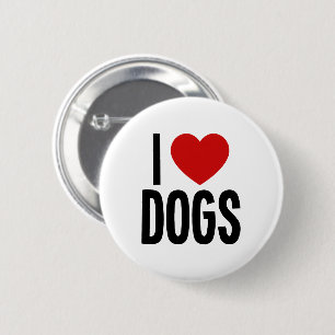 Ich liebe Hunde • Ich liebe Hunde runder Knopf Button