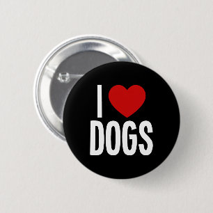 Ich liebe Hunde • Ich liebe Hunde runder Knopf Button