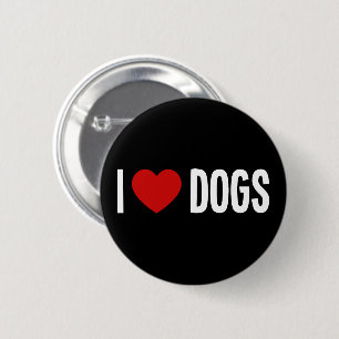 Ich liebe Hunde • Ich liebe Hunde runder Knopf Button