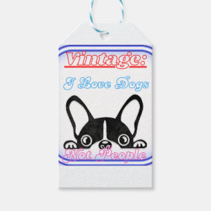 Ich liebe Hunde: Keine Menschen Geschenkanhänger