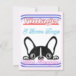 Ich liebe Hunde: keine Menschen Postkarte