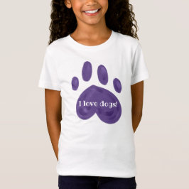 "Ich Liebe Hunde!" Lila Paarbildung T-Shirt