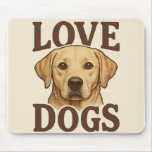 Ich liebe Hunde-Mauspad