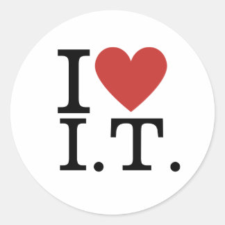 Ich ❤️ Liebe I.T. ANPASSBARE Aufkleber