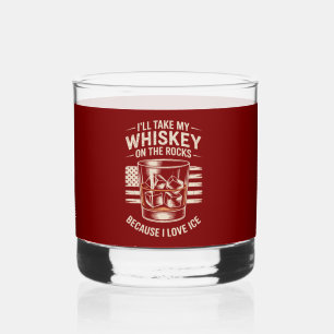 Ich liebe ICE Patriotischer Konservativer Whiskyglas