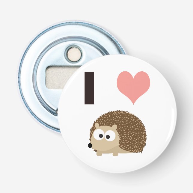 Ich liebe Igel Flaschenöffner (Vorderseite)