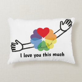 Ich Liebe Ihnen dieses sehr Regenbogenherz Dekokissen