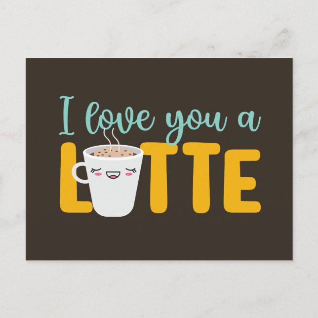 Ich Liebe Ihnen einen Niedlichen Pun Funny Valenti Postkarte (Vorderseite)