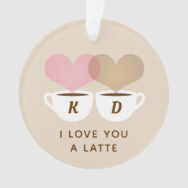 Ich Liebe Ihnen einen Post-Custom Monogram-Initial Ornament