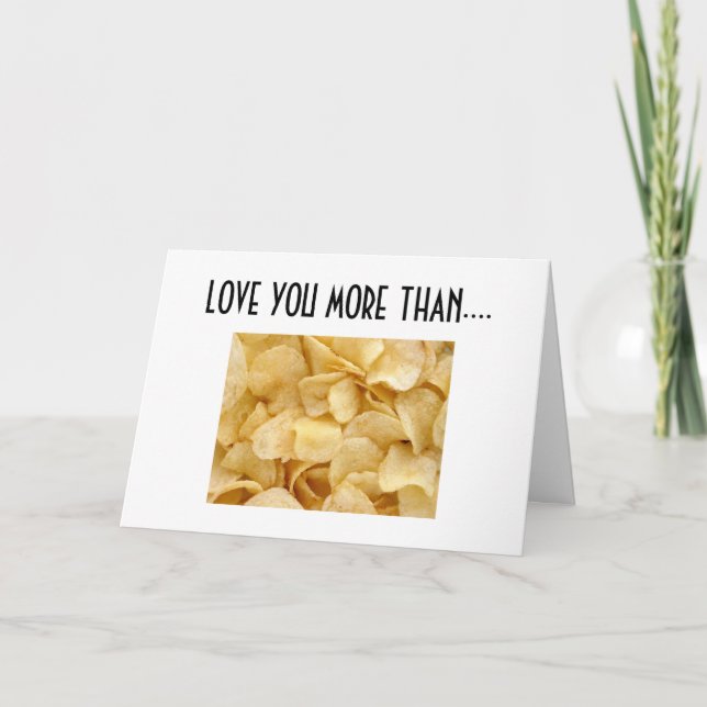 ICH LIEBE IHNEN MEHR ALS KARTOFFELN KARTE (Vorderseite)