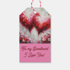 Ich Liebe Ihnen zwei Abstrakte Herzen Malerei Vale Geschenkanhänger