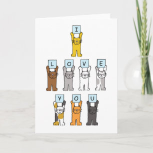 Ich Liebe, ihr Katzen Feiertagskarte