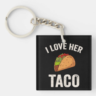 Ich liebe ihr Taco Cinco De Mayo Schlüsselanhänger