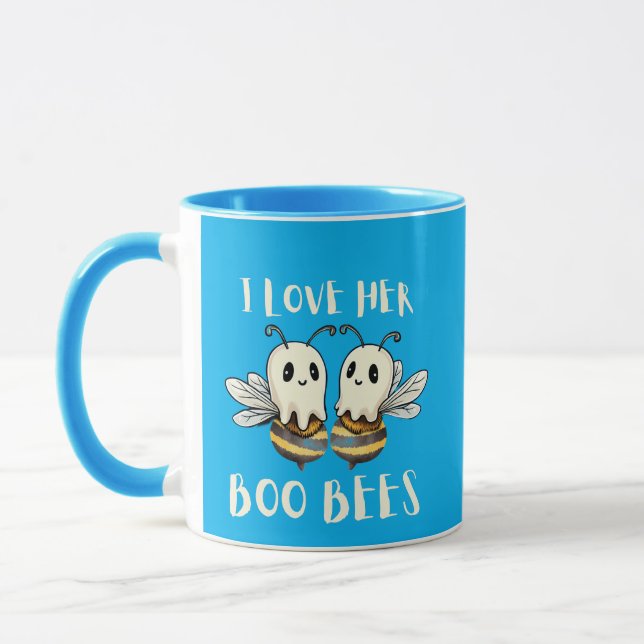 Ich Liebe ihre Boobienen Funny Halloween-Saison Tasse (Links)