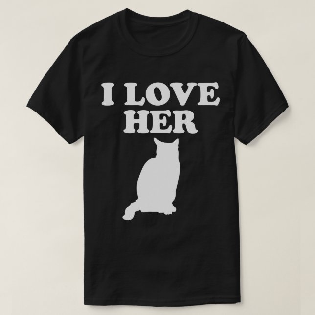 Ich Liebe ihre Kitty Cat Ich mag seinen Hahn passe T-Shirt (Design vorne)