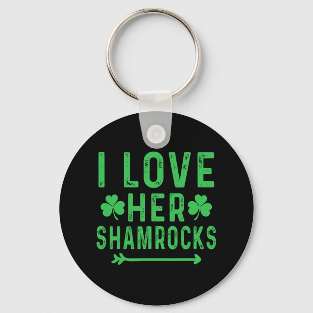 Ich Liebe Ihre Kleeblätter Shirts St Patricks Day  Schlüsselanhänger (Vorderseite)
