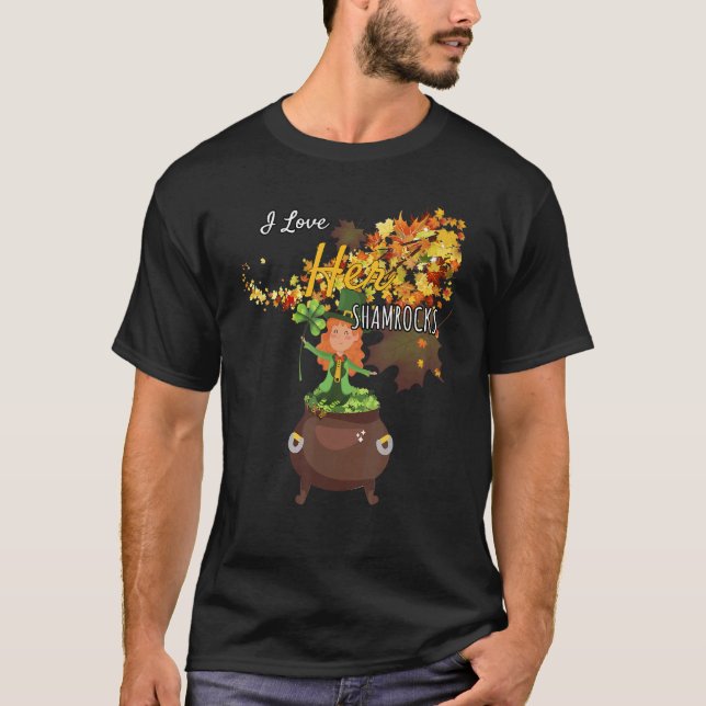 Ich Liebe Ihre Kleeblätter St Patty's Day Spaß Gra T-Shirt (Vorderseite)
