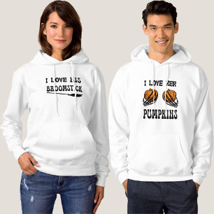 ICH LIEBE IHRE KÜRBISSE Lustige Halloween-Paare Hoodie