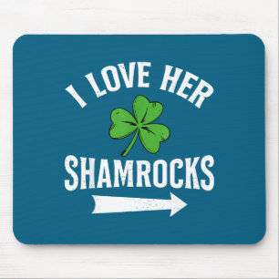 Ich liebe ihre Shamrocks St. Patrick's Day Paarkle Mousepad
