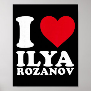 Ich liebe Ilya Rozanov Hockeyspieler Mutiges Herz  Poster