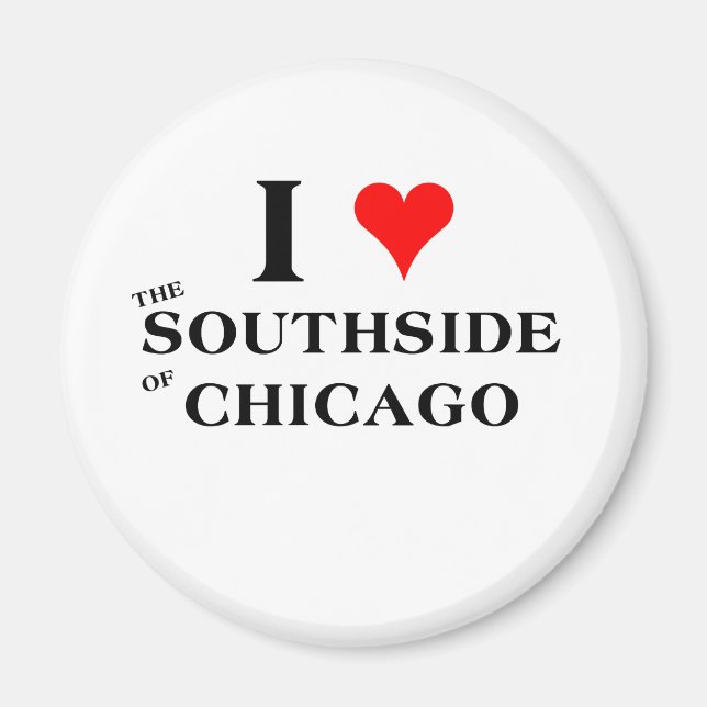 Ich Liebe im Süden Chicagos Magnet (Vorne)