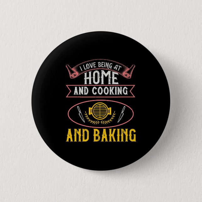 Ich Liebe im Zuhause, Kochen und Backen Button (Vorderseite)