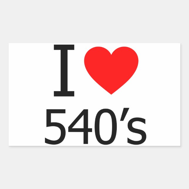 Ich Liebe in den 540er Jahren Rechteckiger Aufkleber (Vorderseite)