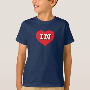Ich liebe Indiana - IN rotes Herz T-Shirt