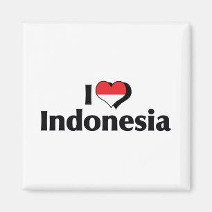 Ich liebe indonesische Flagge Magnet