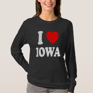 Ich liebe Iowa Reise Tourismus Urlaub Zuhause T-Shirt