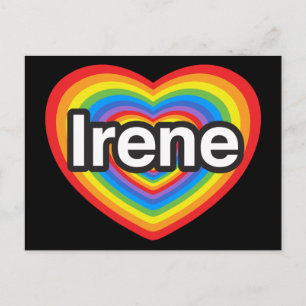 Ich Liebe Irene. Ich Liebe dir Irene. Herz Postkarte