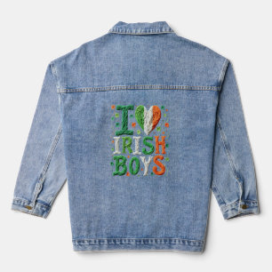 Ich liebe irische Jungen - St. Patrick's Day Garnk Jeansjacke
