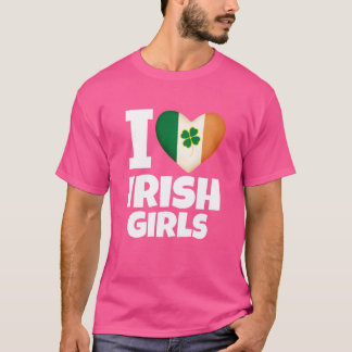 ICH LIEBE IRISCHE MÄDCHEN - St Patricks Tag Design T-Shirt