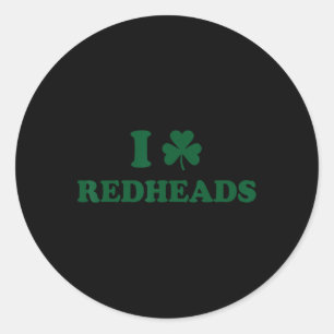 Ich Liebe irische Redheads Boys by1 Runder Aufkleber
