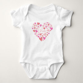 Ich Liebe Isla Herzen in Rosa Baby Strampler