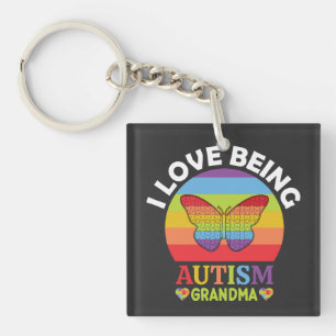 Ich Liebe ist Autismus Oma, Geschenk Autismus Oma Schlüsselanhänger