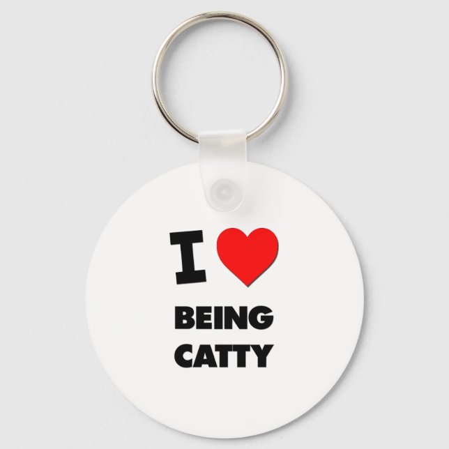 Ich Liebe ist Catty Schlüsselanhänger (Vorderseite)