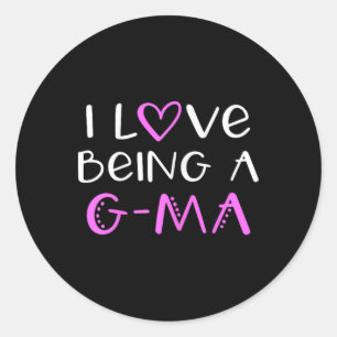 Ich Liebe ist ein G-ma Niedliches Cooles Gma Runder Aufkleber