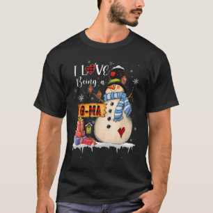 Ich Liebe ist ein G ma Snowman Xmas Weihnachtsfami T-Shirt