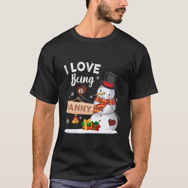 Ich Liebe ist ein Kinderschneemann Weihnachtsgesch T-Shirt (Vorderseite)