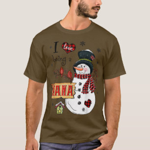 Ich Liebe ist ein Nana Snowman Weihnachten Funny X T-Shirt