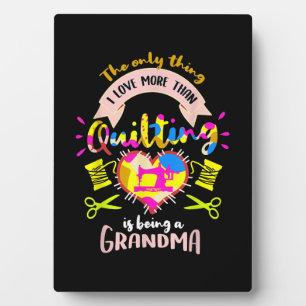 Ich Liebe ist mehr als Quilting ein Oma Fotoplatte