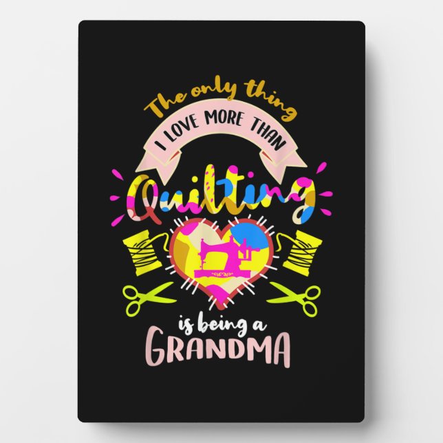 Ich Liebe ist mehr als Quilting ein Oma Fotoplatte (Vorderseite)