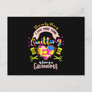 Ich Liebe ist mehr als Quilting ein Oma Postkarte