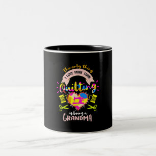 Ich Liebe ist mehr als Quilting ein Oma Zweifarbige Tasse