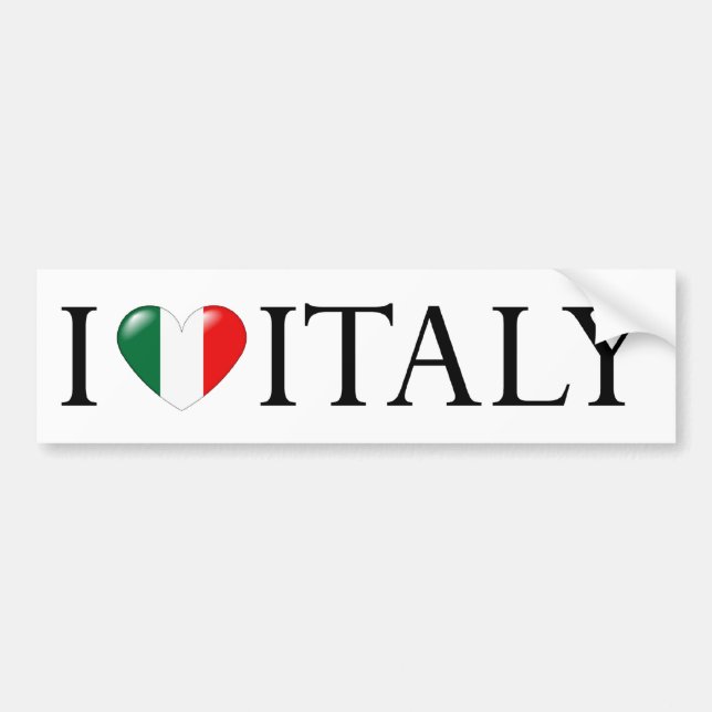 "Ich Liebe Italien" Aufkleber Autoaufkleber (Vorne)