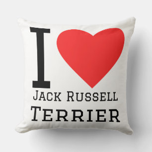 Ich liebe Jack Russell Terrier Kissen