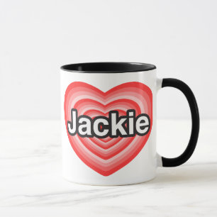 Ich liebe Jackie. Ich liebe dich Jackie. Herz Tasse