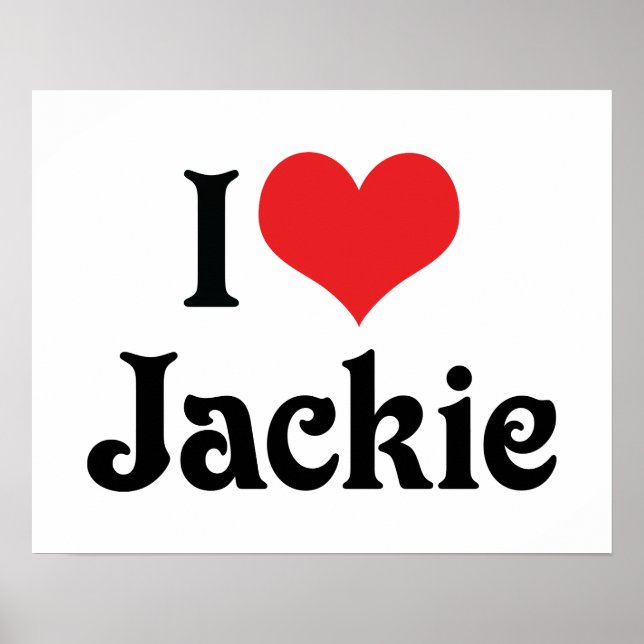 Ich liebe Jackie Poster (Vorne)